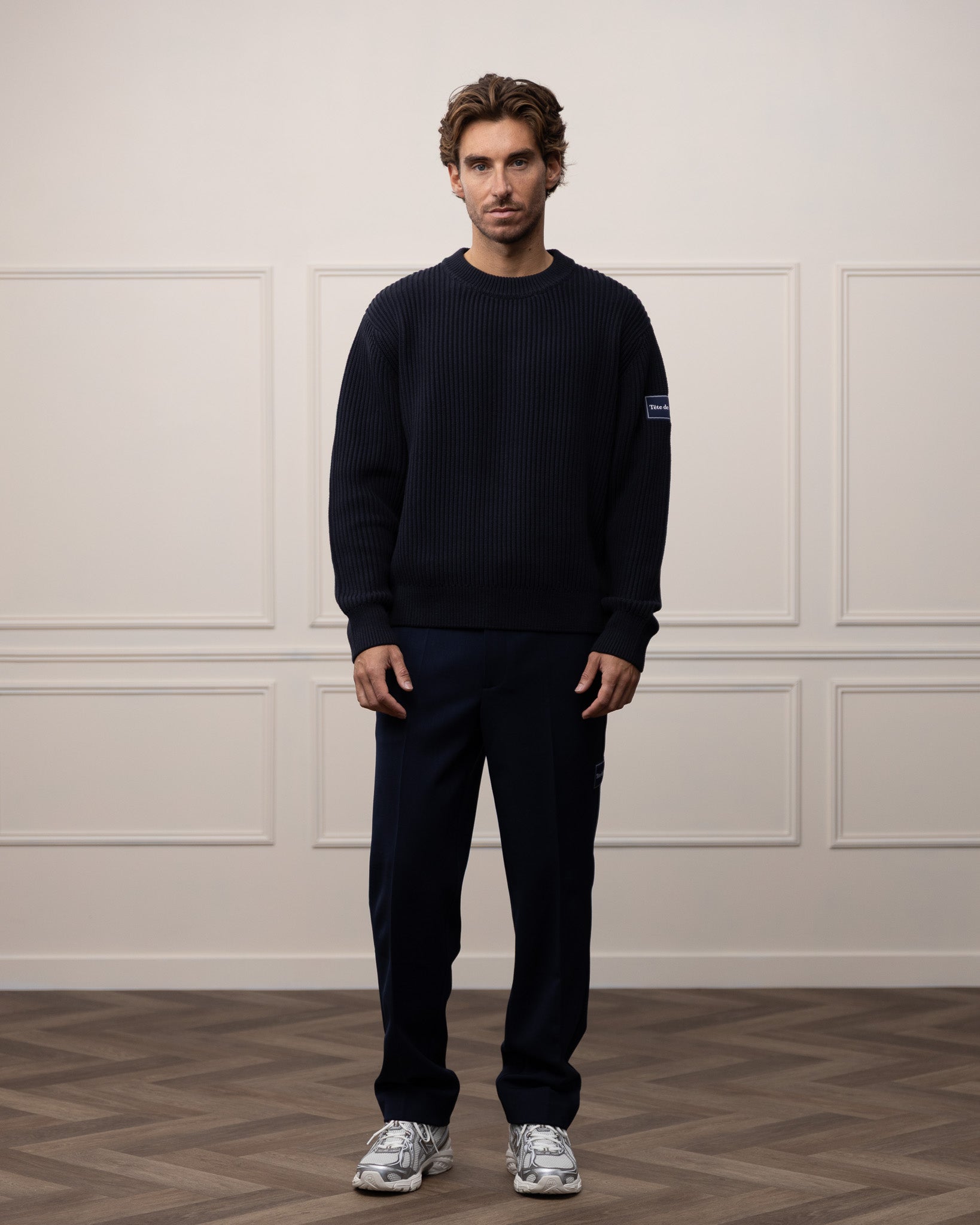 Der Patch Rib-Knitted Sweater