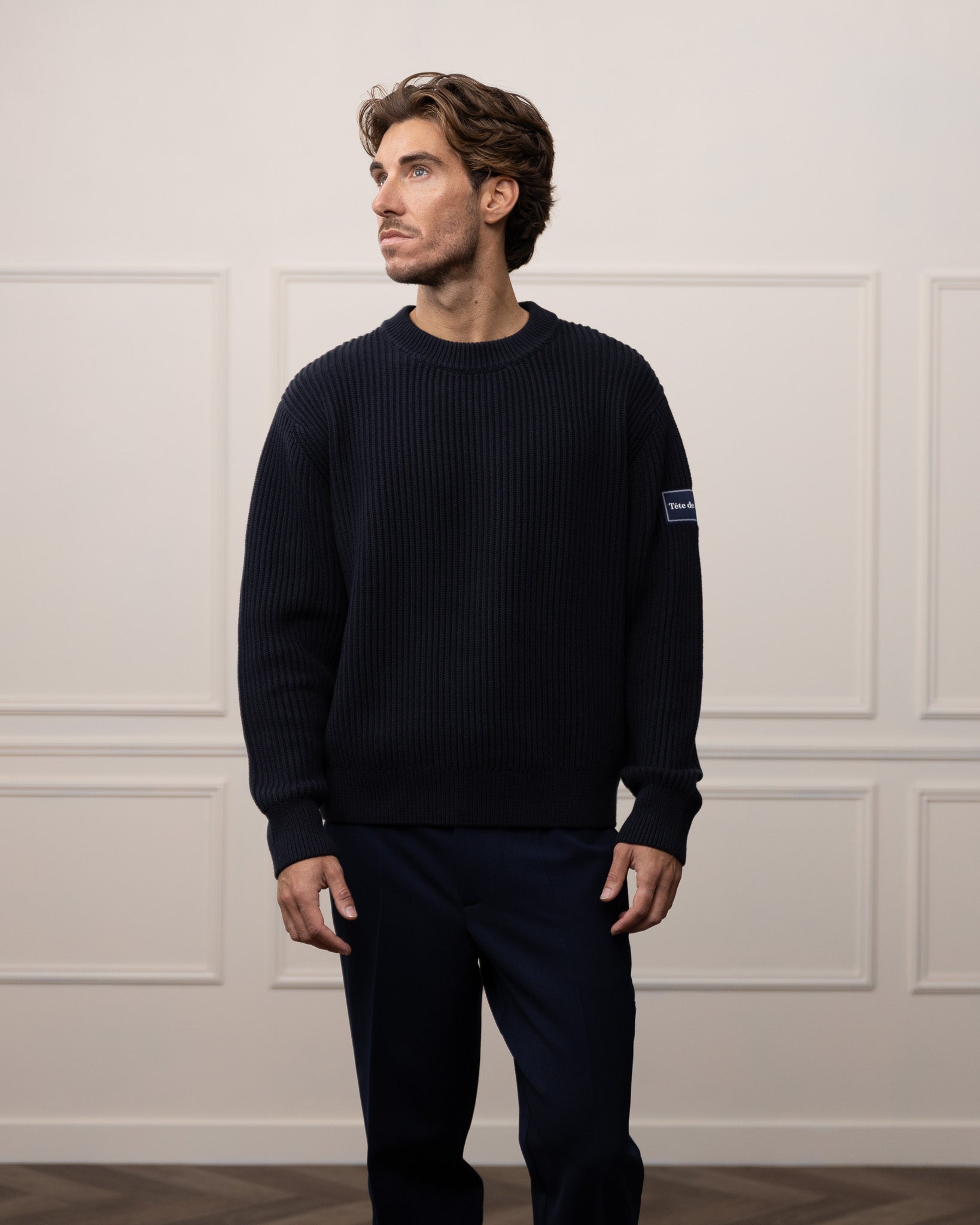 Der Patch Rib-Knitted Sweater