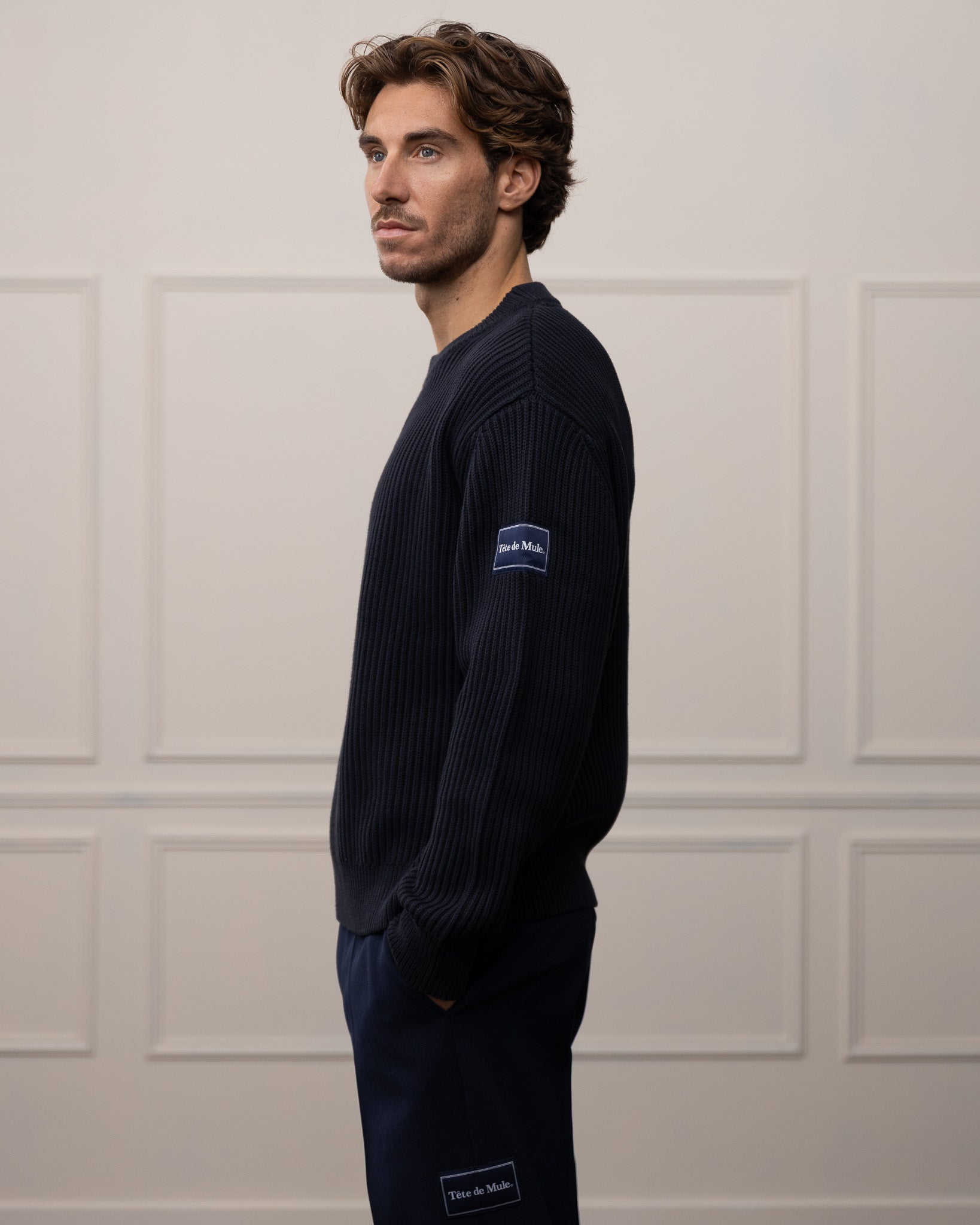 Der Patch Rib-Knitted Sweater