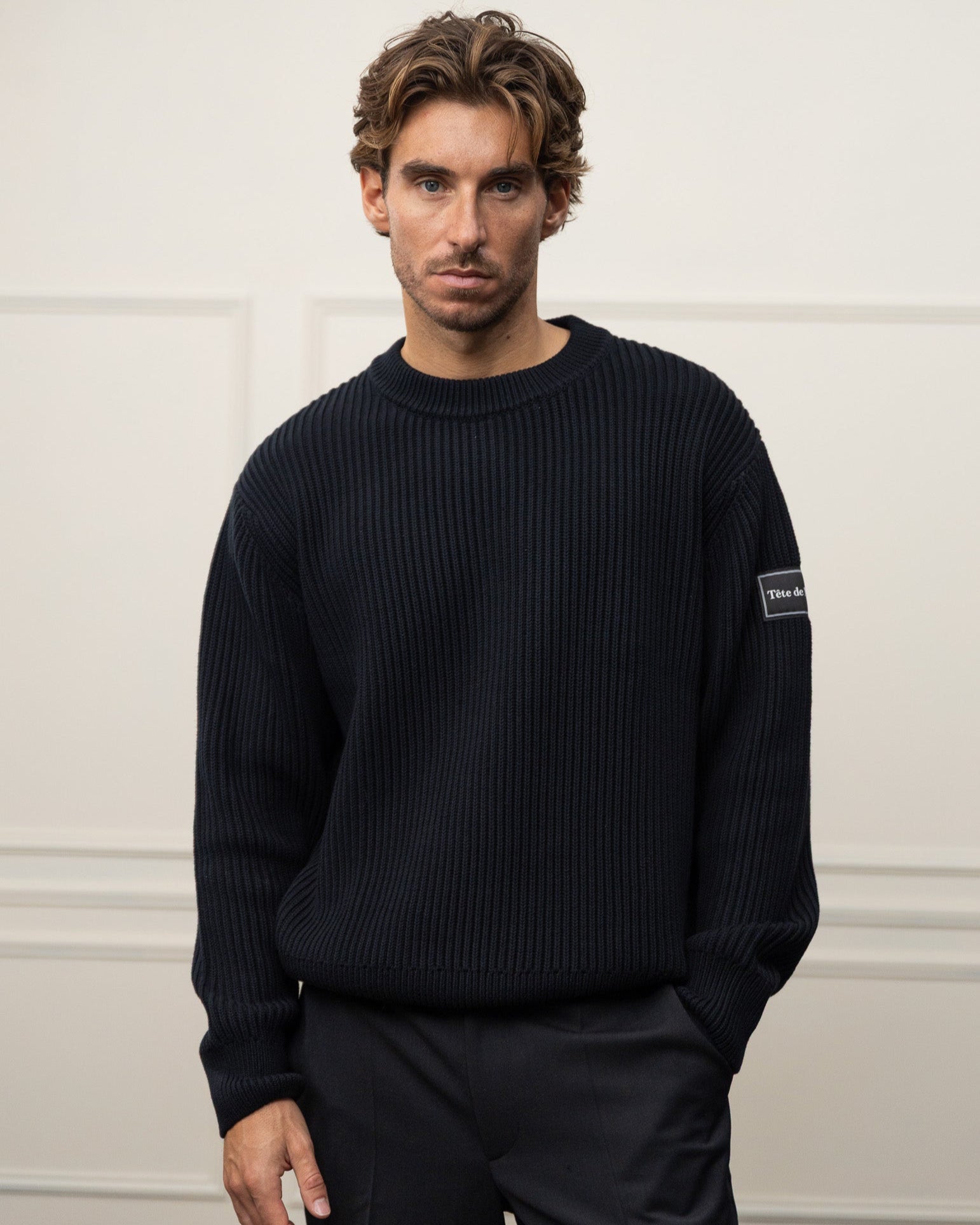 Der Patch Rib-Knitted Sweater